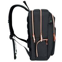 Zaino per pc Katy Rose - notebook 15,6 - nero - cerniera rose gold - Digital DESIGN - Swiss - F000040 - 6958561702373 - DMwebShop - 4