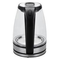 Bollitore elettrico cordless caraffa in vetro 2200 W nero - 19792 - 1