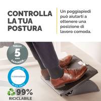 Poggiapiedi regolabile con sistema antibatterico Microban - 19027 - 1