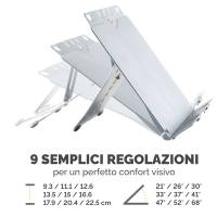 Leggio Booklift formati A4 A3 silver - 19763 - 2