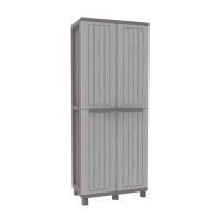 Armadio JWood 268 - 2 ante - PPL effetto legno - 68 x 37,5 x 170 cm - grigio tortora Terry - 1002717 - 8005646026164 - DMwebShop - 1
