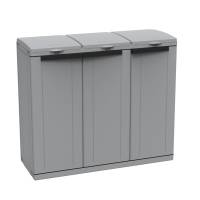 Contenitore EcoCab 3 per raccolta differenziata - 102 x 39 x 88,7 cm - 3 portasacco da 110 lt - ciascuno - Terry - 1003056 - 8005646030567 - DMwebShop - 1