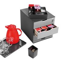 Set Coffee Point Box - 2 organizer inclusi - 28,9 x 27,9 x 35,4 cm - ABS - grigio - Durable - 3385-58 - 4005546978161 - DMwebShop - 3