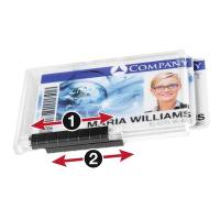 Portabadge PushBox Duo 2 tessere inseribili 5,4 x 8,7 cm - 18960 - 1