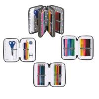 Astuccio Colors 3 zip - 13 x 20 x 7,5 cm - tessuto - colori assortiti - conf. 6 pezzi - Colorosa - 368300.1 - 8004428065308 - DMwebShop - 7