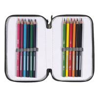 Astuccio Colors 3 zip - 13 x 20 x 7,5 cm - tessuto - fantasie assortite - conf. 6 pezzi - Colorosa - 368370 - 8004428065384 - DMwebShop - 2