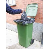 Bidone carrellato - 48 x 55 x 93 cm - 120 lt - verde scuro - Mobil Plastic - 1/120/5-VES - 8004331112755 - DMwebShop - 1