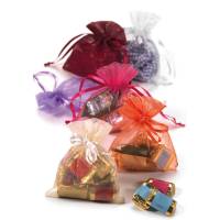 Sacchetti bomboniera Milly - 8,5 x 10 cm - organza avorio - conf. 20 pezzi - PNP - UL550DLL02VAV - 8013170366243 - DMwebShop - 1