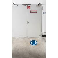 Pittogramma adesivo da terra Indossare protezione auricolare diametro 43 cm - 22630 - 1