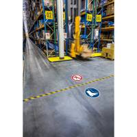 Pittogramma adesivo da terra Calzature di sicurezza obbligatorie diametro 43 cm - 22629 - 1