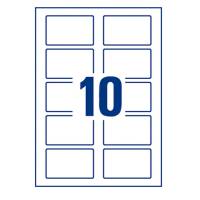 Etichette badge in seta acetata - 80 x 50 mm - 20 fogli - 10 etichette per foglio - laser - Avery - L4785-20 - 5014702000010 - DMwebShop - 1