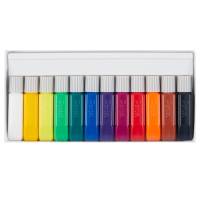 Colore in tubetto per tessuto Fabric Fun - colori base assortiti - conf. 12 pezzi - Pentel - FFPC1-12 - 4711577054674 - DMwebShop - 1