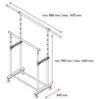 Appendiabiti su ruote Gastone - 2 barre - Perfetto - 0511A - 8000957051119 - DMwebShop - 2