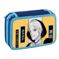 Astuccio 3 Zip Manga - 13 x 20 x 7,5 cm - fantasie assortite - conf. 12 pezzi - Favorit - 400184012 - 8006779051146 - DMwebShop - 2