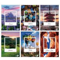 Maxiquaderno Paesaggi fantasia A4,40,2 fogli 80 gr 1 rigo - 25426 - 2