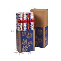 Carta regalo - 2 mt x 70 cm - fantasie assortite - espositore 50 rotoli - Rex Sadoch - GR3J1GEN - 8006715206845 - DMwebShop - 1