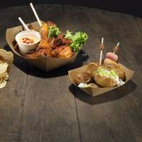 Vaschetta Street Food per fritti - 13 x 8,5 x 3,5 cm - conf. 125 pezzi - Leone - H0752 - 8024112630797 - DMwebShop - 1