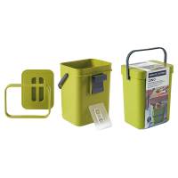 Pattumiera Gino - per rifiuti organici - 5 lt - verde - Perfetto - 29100 - 8052474291004 - DMwebShop - 1