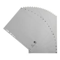 Intercalare alfabetico - PPL riciclato - A4 - A-Z - grigio - Exacompta - 1720E - 3130630017202 - DMwebShop - 1