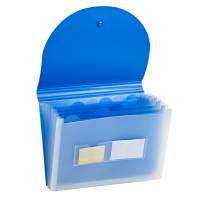 Portadocumenti Plastidea - a soffietto - 13 tasche - PP - A4 - blu - Iternet - 7041BL - 8028422570415 - DMwebShop - 1