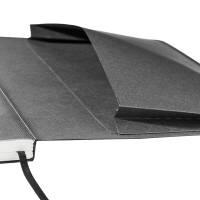 Taccuino EcoQua Plus - con elastico - rilegatura cucita - A5 - 5 mm - 80 fogli - nero - Fabriano - 19621108 - 8001348220725 - DMwebShop - 2