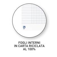 Maxiquaderno Rec'up - spiralato - A4 - 5 mm - 90 gr - 180 fogli - colori assortiti - conf. 5 pezzi - Oxford - 400154143 - 3020120178332 - DMwebShop - 2