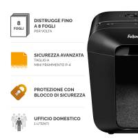 Distruggidocumenti LX-41 - a frammenti - nero - Fellowes - 4300701 - 43859771097 - DMwebShop - 1