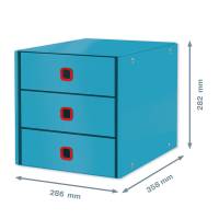 Cassettiera ClickeStore Cosy - 3 cassetti - blu - Leitz - 53680061 - 4002432128709 - DMwebShop - 1
