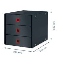 Cassettiera ClickeStore Cosy - 3 cassetti - grigio - Leitz - 53680089 - 4002432128716 - DMwebShop - 1