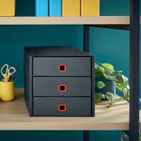 Cassettiera ClickeStore Cosy - 3 cassetti - grigio - Leitz - 53680089 - 4002432128716 - DMwebShop - 2