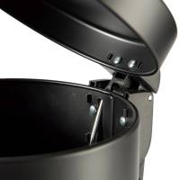 Pattumiera Premium - con pedale e vaschetta - 5 lt - nero satinato - Perfetto - 0446C - 8000957044630 - DMwebShop - 2