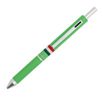 Penna a sfera a scatto multifunzione - fusto verde chiaro gommato Italia - Osama - OD 1024ITG/1 VC - 8007404242045 - DMwebShop - 1