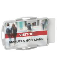 Portabadge Eco per 2 tessera - 5,4 x 8,7 cm - grigio - conf. 10 pezzi - Durable - 8989-10 - 4005546730677 - DMwebShop - 1