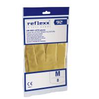 Coppia di guanti in lattice non felpato R92 - tg M - giallo - Reflexx - R92/m - 8032891631577 - DMwebShop - 1
