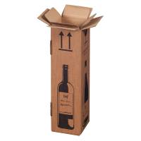 Scatola Wine Pack - per 1 bottiglia - 10,5 x 10,5 x 42 cm - conf. 20 pezzi - Bong Packaging - 222103020 - 4250414105853 - DMwebShop - 1