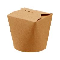 Contenitori rotondi da asporto - 9,8 x 8,5 x 9,2 cm - carta kraft-PE avana - conf. 50 pezzi - Leone - H0710 - 8024112005564 - DMwebShop - 1