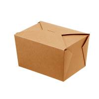 Contenitori rettangolari da asporto - 13 x 9 x 6,4 cm - carta kraft-PE avana - conf. 50 pezzi - Leone - H0711 - 8024112005557 - DMwebShop - 1