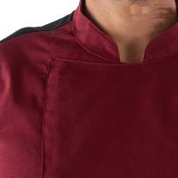 Giacca cuoco Thiago - da uomo - manica corta - taglia M - bordeaux - Giblor's - Q8GX0103-U35-M - 8058045582427 - DMwebShop - 2