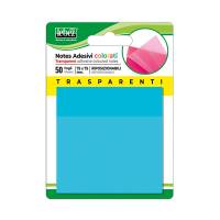 Blocchetto notes adesivo - 75 x 75 mm - colori traslucidi assortiti - Box 72 blocchetti - Lebez - 81701OD - 8007509121405 - DMwebShop - 4