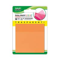 Blocchetto notes adesivo - 75 x 75 mm - colori traslucidi assortiti - Box 72 blocchetti - Lebez - 81701OD - 8007509121405 - DMwebShop - 5