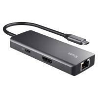 Adattatore multiporta Dalyx - USB-C 6 in 1 - alluminio-argento - Trust - 24968 - 8713439249682 - DMwebShop - 1