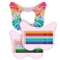 Astuccio Farfalla matite colorate Sparkle colori assortiti Faber Castell - 29052 - 1