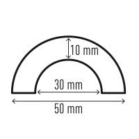 Profilo paracolpi P30 - per superfici tubolari - giallo-nero - Durable - 1115-130 - 4005546735801 - DMwebShop - 1