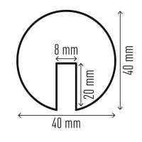 Profilo paracolpi E8R per spigoli giallo nero Durable - 29040 - 2