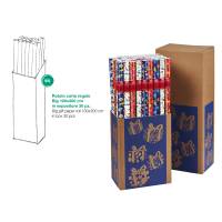 Rotolo carta regalo natale - 3 x 1 mt - fantasia bambini - colori assortiti - conf. 30 pezzi - Rex Sadoch - R3M01NT2 - 8006715059731 - DMwebShop - 1