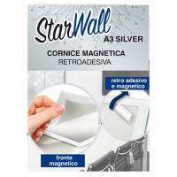 Cornice magnetica retroadesiva Starwall - A3 - silver - Starline - STL6432A3SILVER - 8025133125033 - DMwebShop - 1