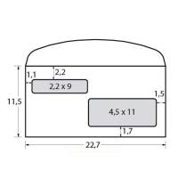 Busta doppia finestra - lembo gommato - 11,5 x 22,7 cm - 80 gr - bianco - conf. 500 pezzi - Blasetti - 112 - 8007758041127 - DMwebShop - 1