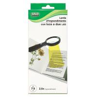 Lente di ingrandimento diametro 7,5 cm con LED nero - 29986 - 2