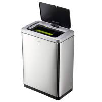 Cestino con sensore No TouchDuo - 2 x 20 lt - 46,5 x 27 x 65 cm - Acciao-PPL - argento metallizzato - Durable - 3424-23 - 4005546739427 - DMwebShop - 1