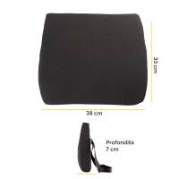 Cuscino Lombare Confort Breyta - 33 x 38 x 9 cm - in tessuto - nero - Fellowes - 100119852 - 43859803057 - DMwebShop - 1